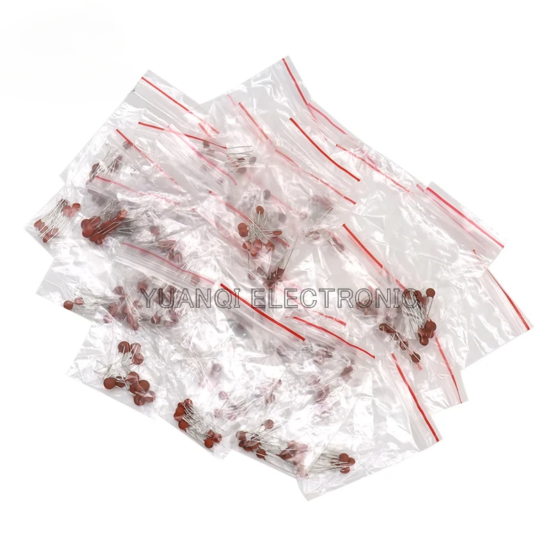 300pcs 50V Ceramic Capacitor Kit 2PF-0.1UF 30Values*10pcs Capacitance Assorted Set DIY Sample Pack