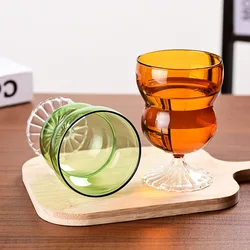 1 PC 300ML Colored Glass Cup Water Bottle Heat-resistant Beer Drinkware Tea Mug Coffee Juice Milk Tea Home Kitchen Supply