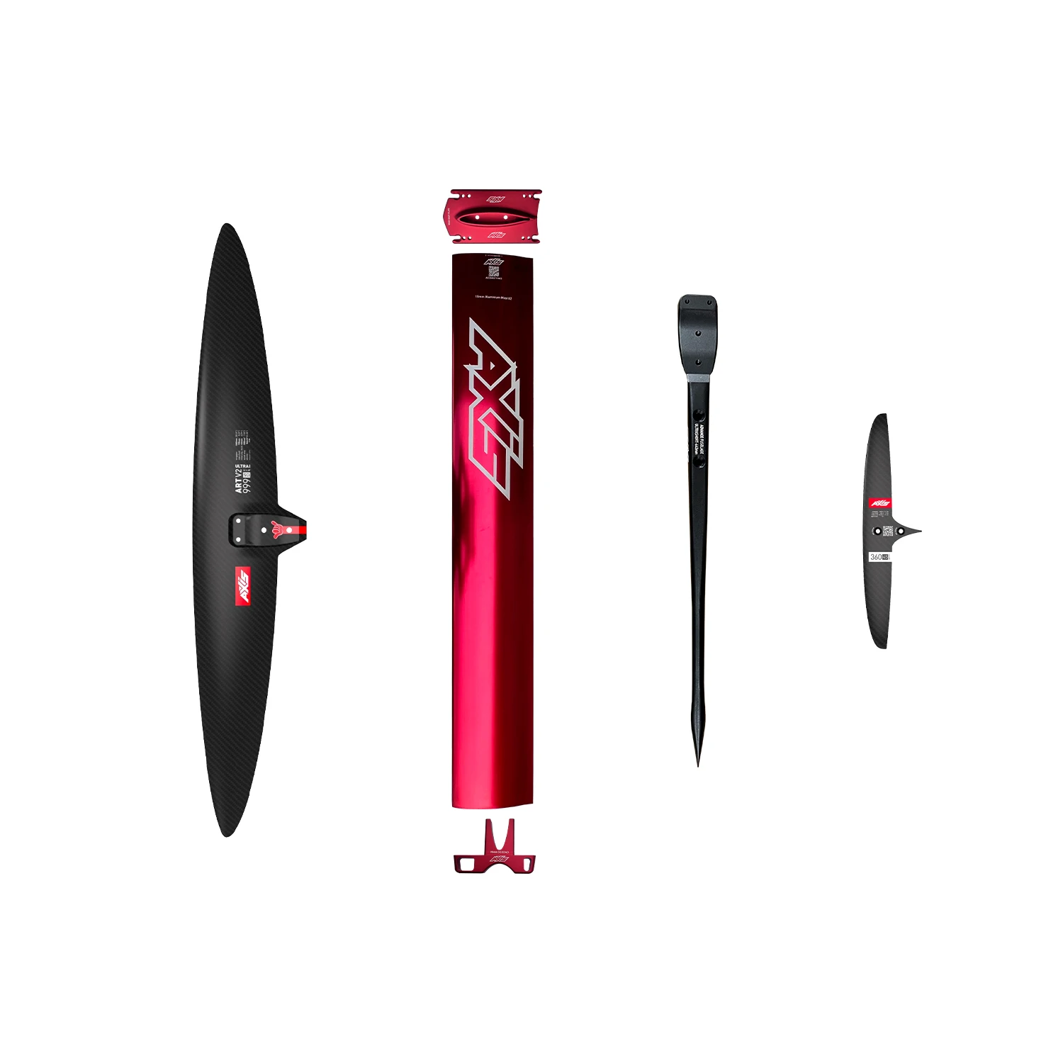 Carbon Mast Hydrofoil ART V2 999 High Aspect Wing Fast Acceleration Long Glide Stable Freeride Wave Ride Control SUP