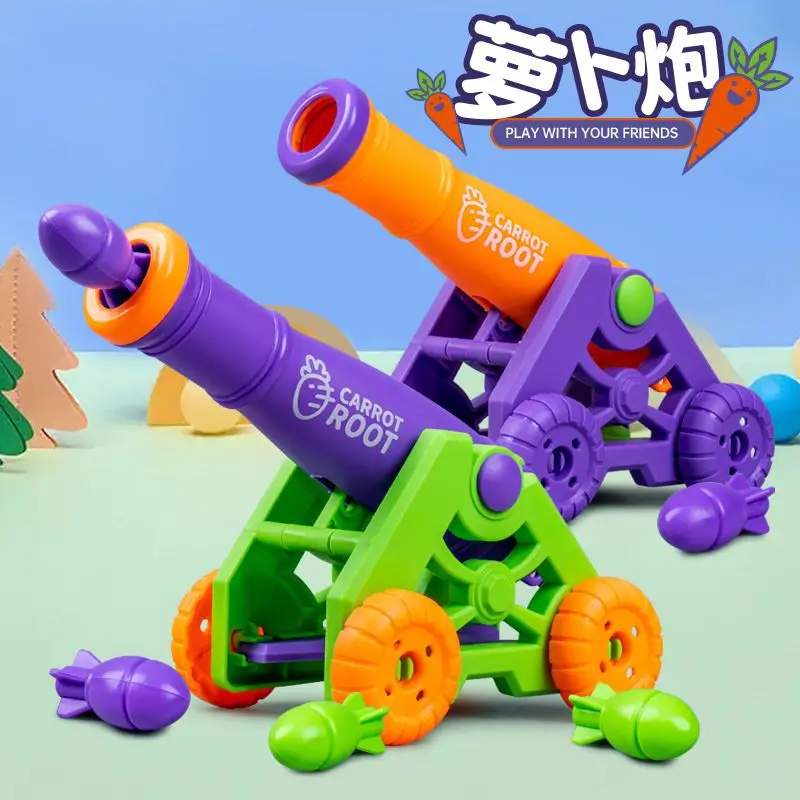 Christmas gift radish cannon toy car chase catapult cannon rocket cannon cannon can fire cannonballs and fun educational toys