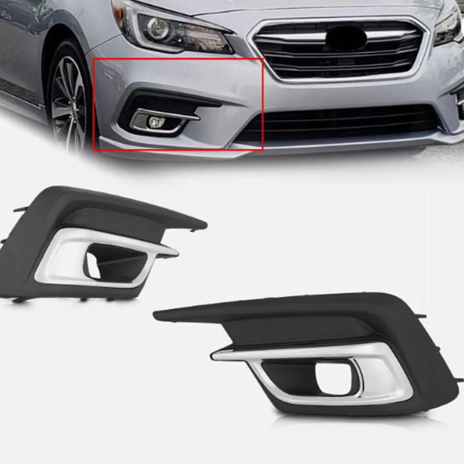 

1 Pair Fog Light Lamp Covers Bezels 57731AL69A 57731AL68A Replacement Front Left and Right Side for Subaru Legacy 2018 2019