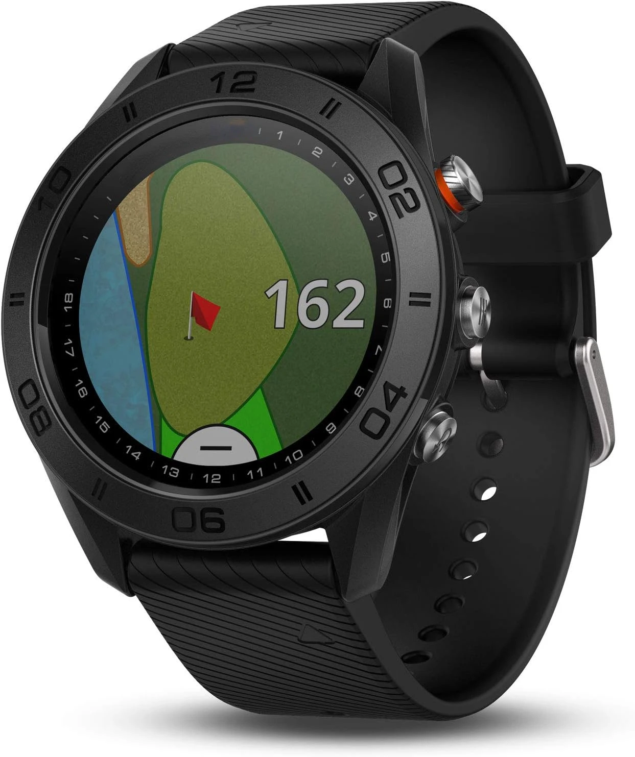 Approach S60, Premium GPS Golf Watch with Touchscreen Display and Full Color CourseView Mapping, Black w/ Silicone Band