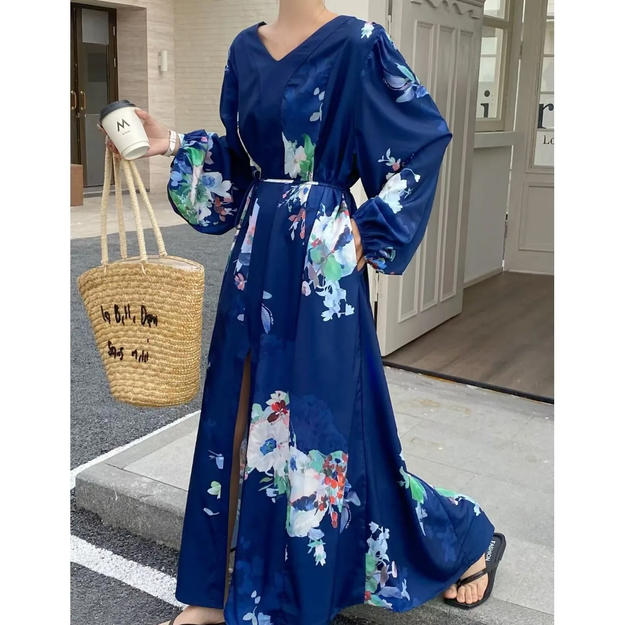 Design Sensation Long Lantern Sve V-Ne Holiday Dr Fairy T Frühling Sommer Neuankömmling Maxi Dr Polyesterfaser