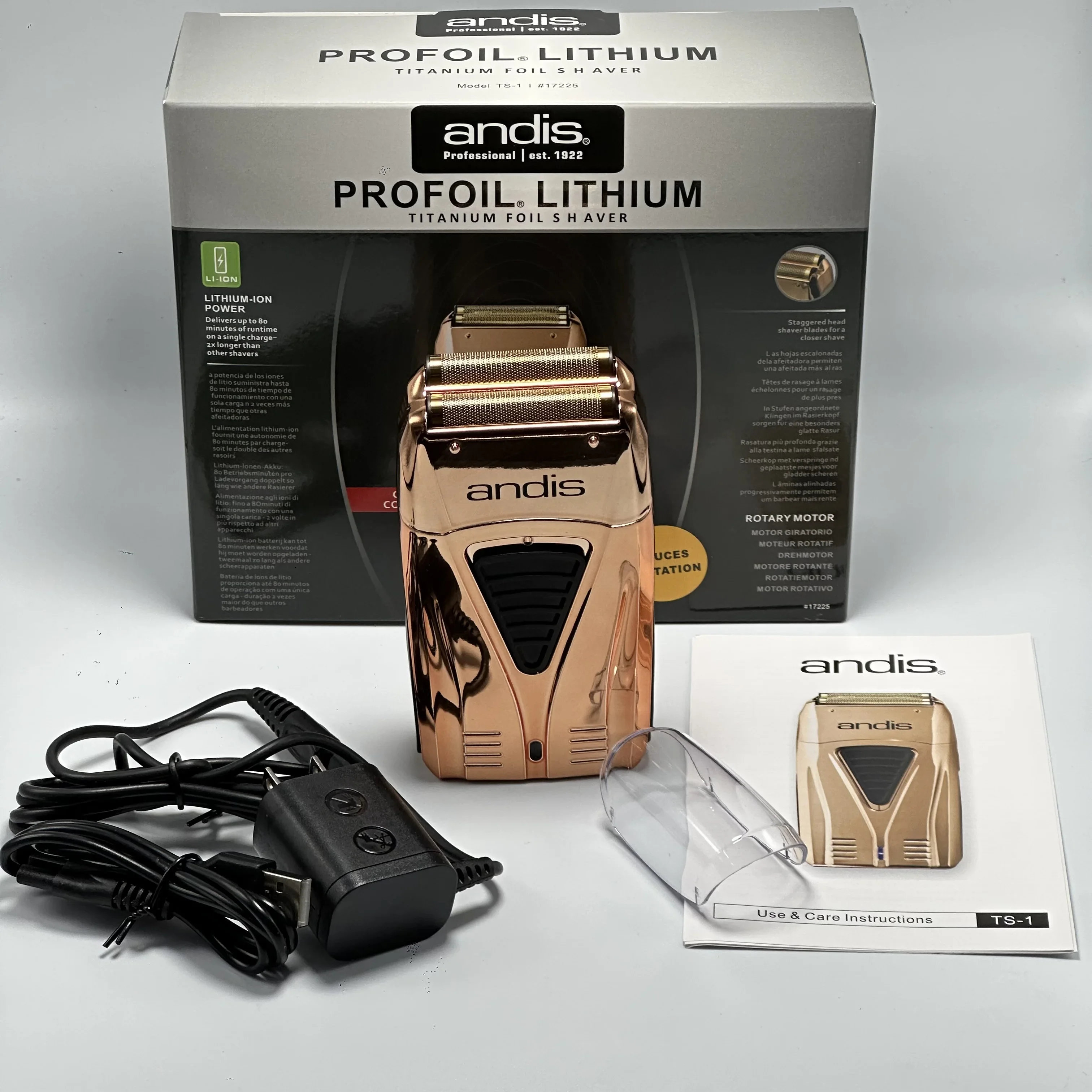 Andis ProFoil ليثيوم زائد ماكينة حلاقة كهربائية 17225 للرجال الحلاق تنظيف الشعر اللحية قصبة الحلاقة ماكينة حلاقة أصلع