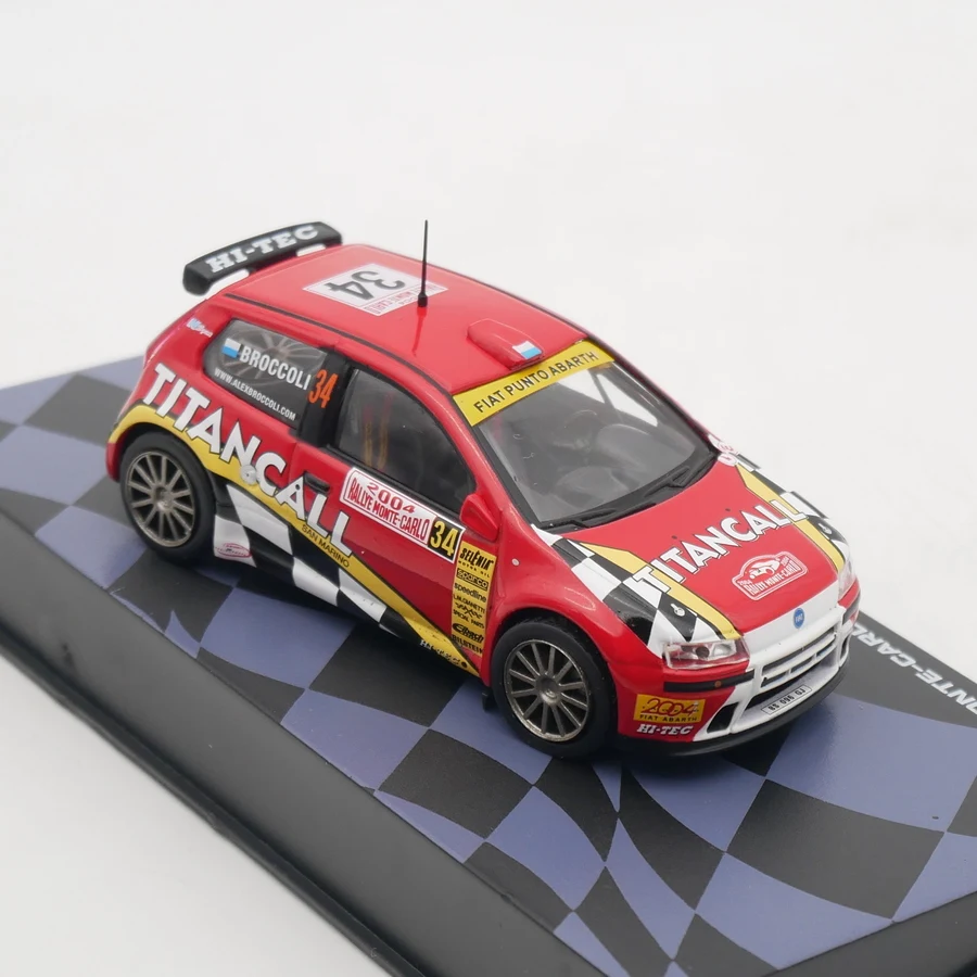 Collection de véhicules jouets Ixo 1:43 FIAT PUNTO S1600 WRC 2004, modèle de voiture moulé sous pression