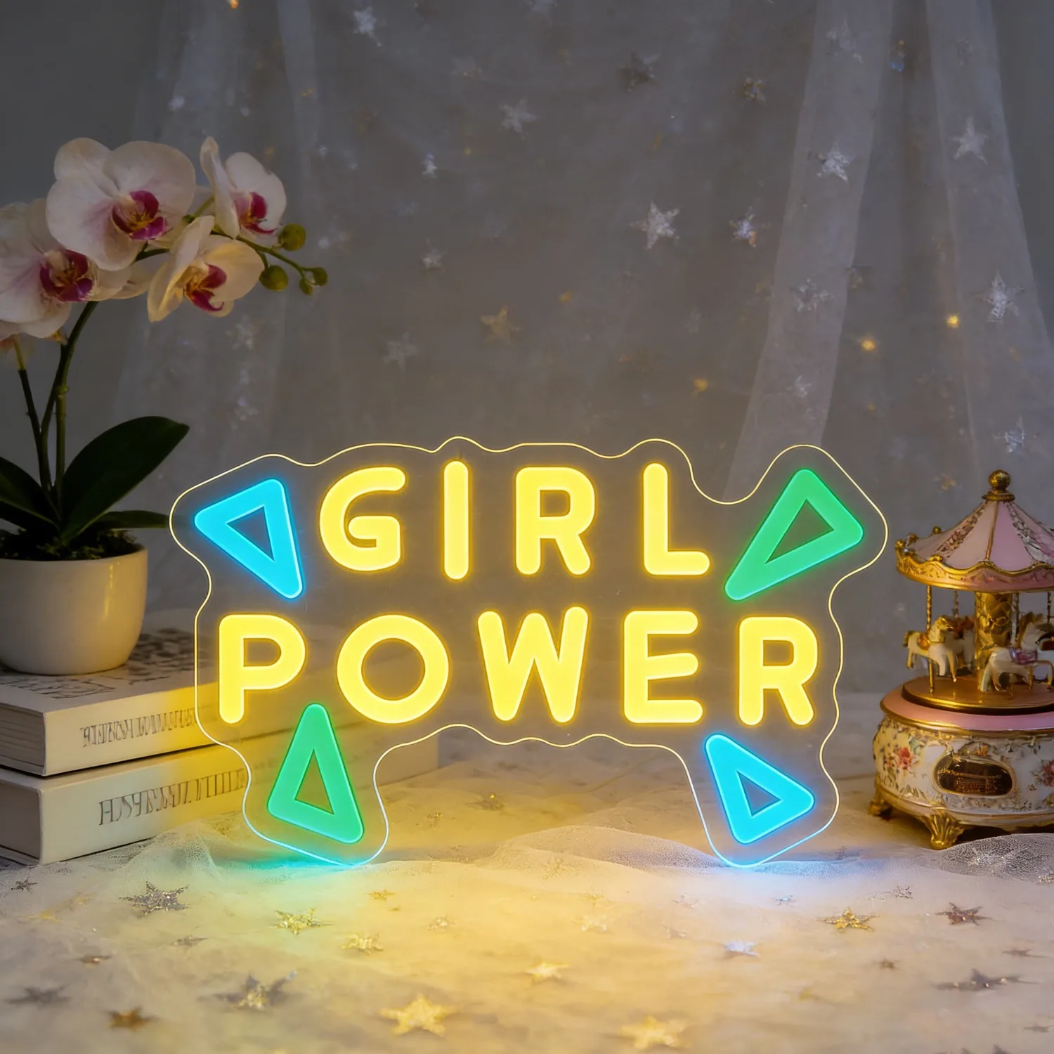 

GIRL POWER LED Neon Sign for Bedroom Girls Room Home Decor Empowerment Wall Art Gift Inspirational Lighting Vibrant Atmosphere