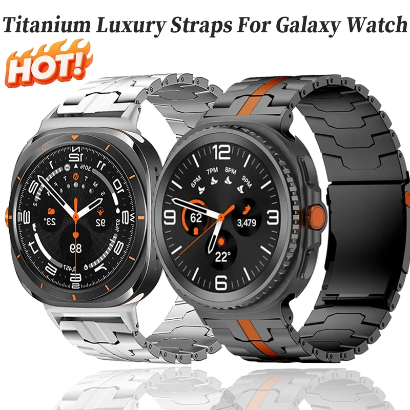 

Титановые роскошные ремешки для Samsung Galaxy Watch 8 40 44 мм, Ultra 2, деловой браслет для Galaxy Watch 8, классические ремешки, аксессуары