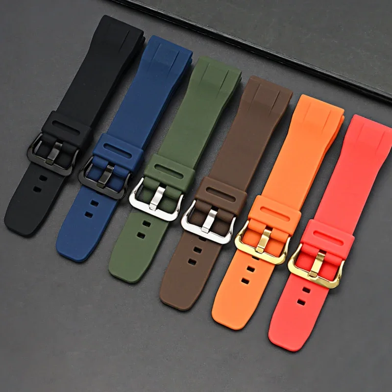 24 مللي متر YPM الشد سيليكون حزام ل كاسيو PROTREK سلسلة PRG-650Y 600 PRW-6600 GA-2000 الرجال الرياضة مقاوم للماء حزام (استيك) ساعة سوار