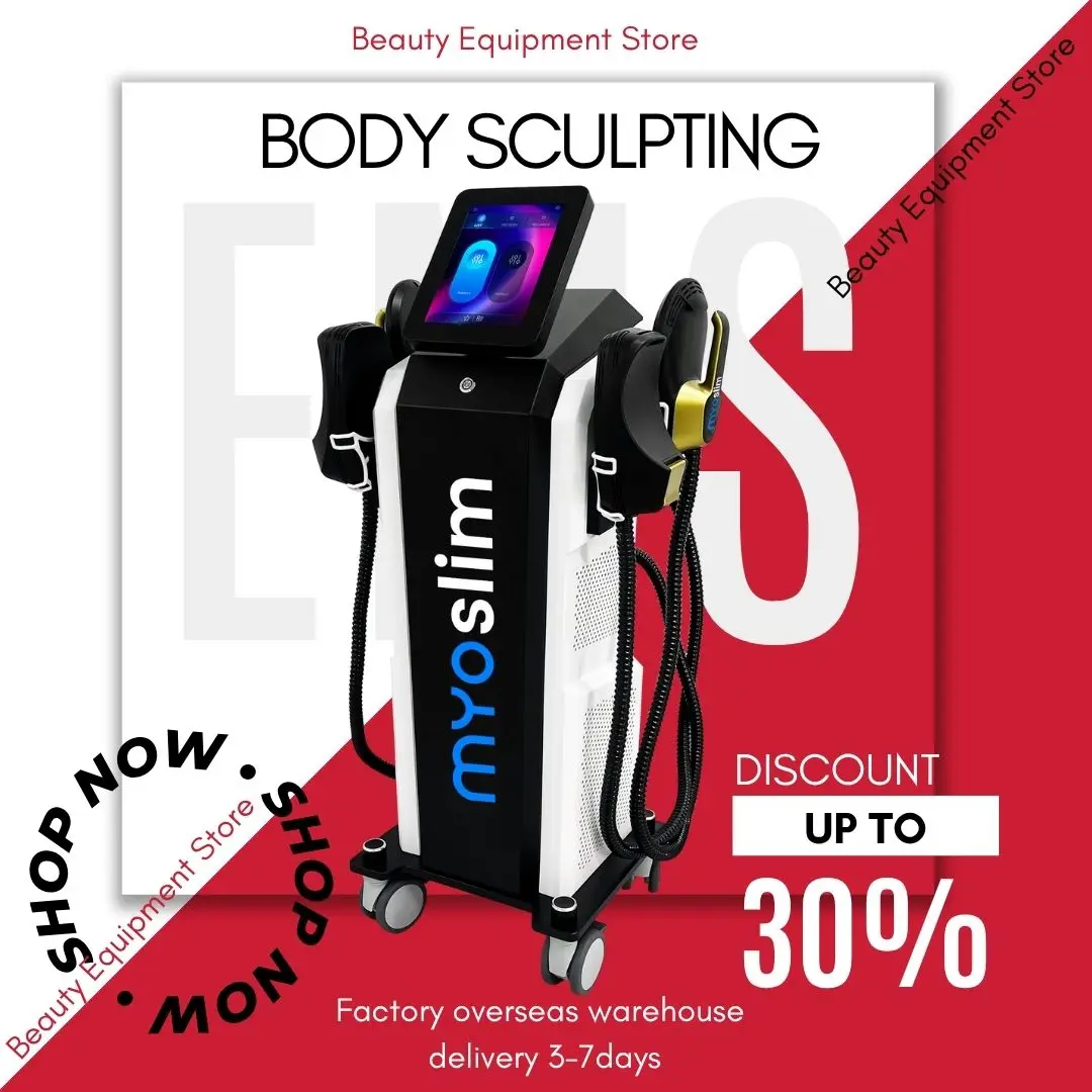 

EMS Body Slimming Muscle Stimulation Lose Weight Sculpt Therapy 4 Handle Pelvic Buttock Muscle Fat Burning RF