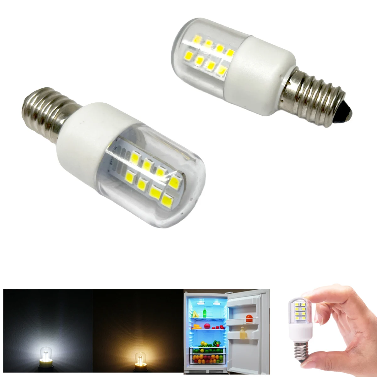 

E14 E12 AC 220V Mini LED Corn Light Bulb T22 2W 2835 SMD For Refrigerator Range Hood Sewing Machine Microwave Oven Light Lamps