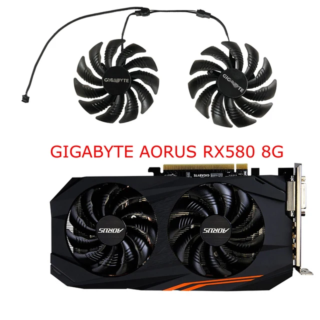 T 129215 SU, chłodnica GPU, wentylator karty graficznej, dla GIGABYTE RX 580 480 570 470 GTX 1070 1060 1050 Ti