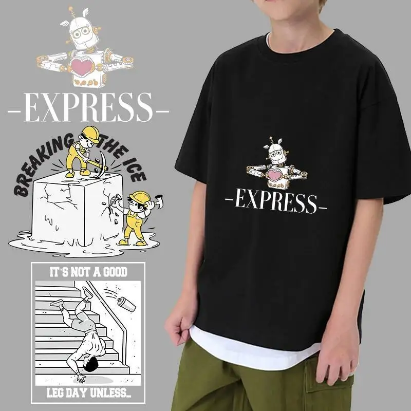 

Creative design custom clothing printing niche heat transfer men's and women's T-shirts hoodie decorative stickers