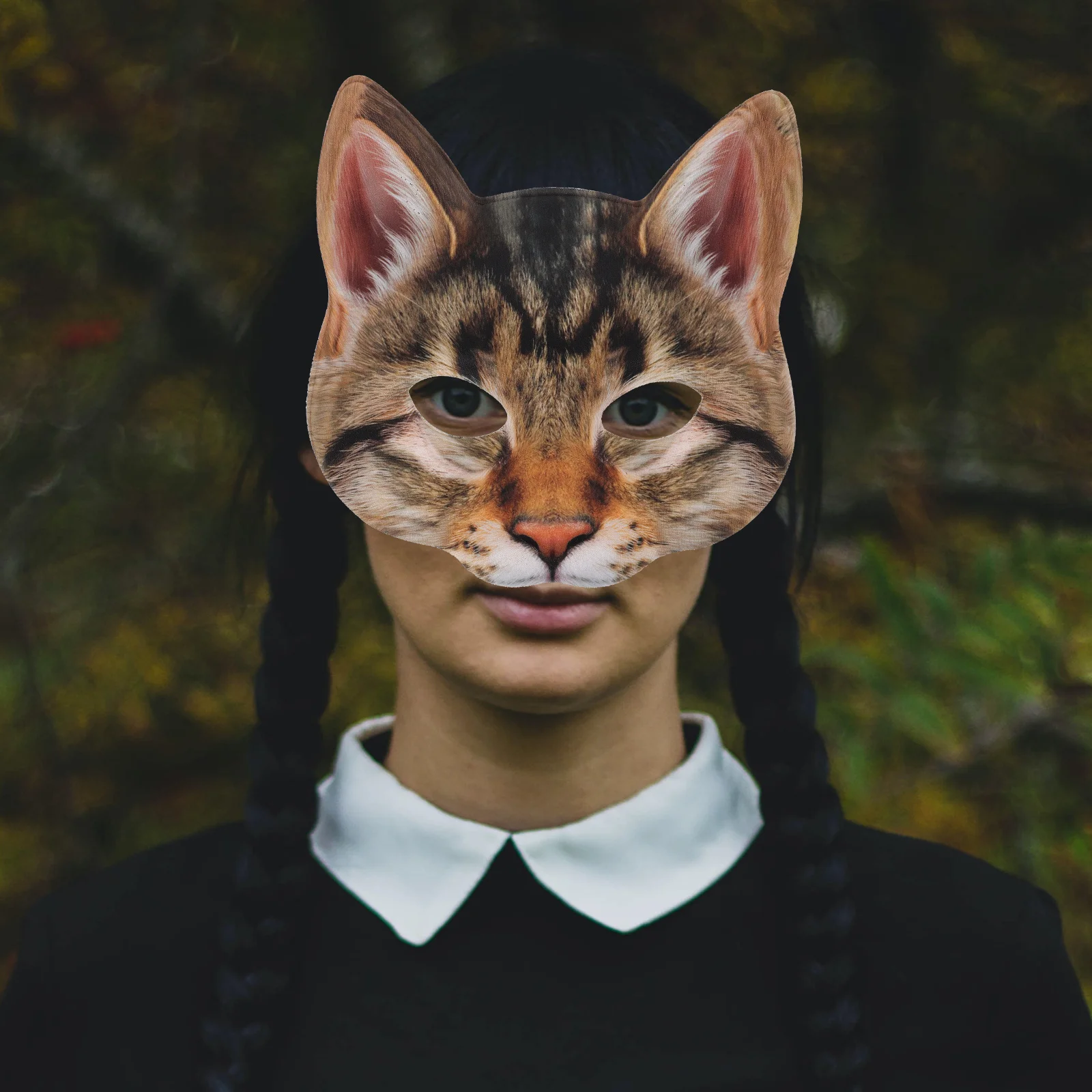 

Unisex Eva Fabric Half Eyes Cat Mask Durable Practical Cosplay Costume Masquerade Halloween Carnival Banquet Li