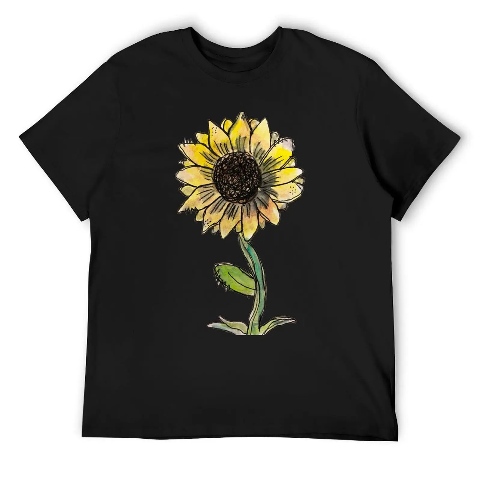 

Watercolor Sunflower T-Shirt shirts graphic tees summer tops shirts graphic tee plain outfits for men