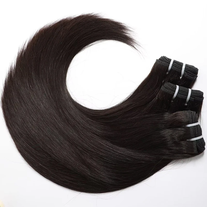 Super Double Drawn Hair Weave Bundles 100% Human Hair Bundles Bone Straight Hair Double Weft Virgin Hair Straight Hair Bundles