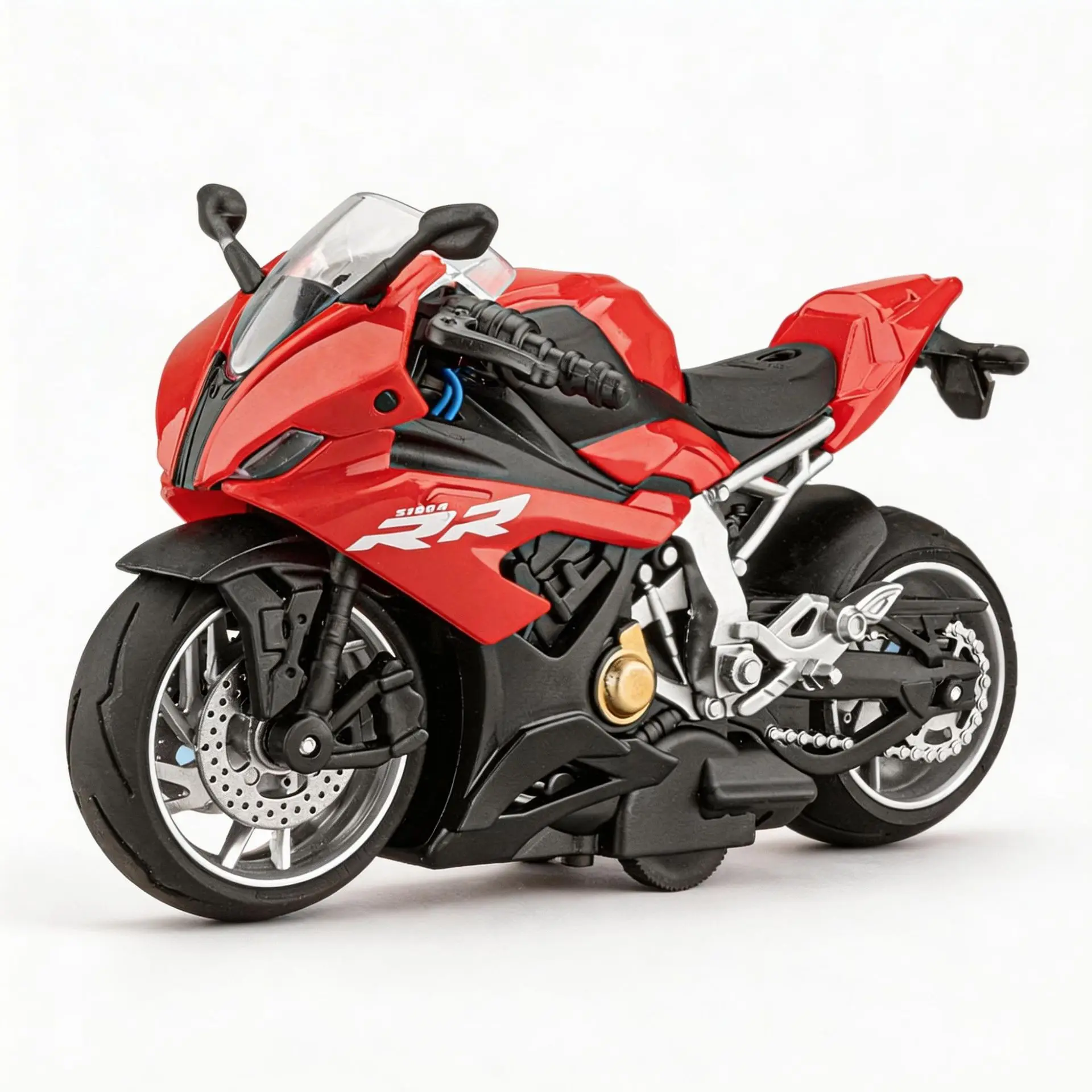 1:14 S1000RR Motorcycle Model Toy Alloy Diecast Shock Absorption Miniature Racing Motor Models for Gifts