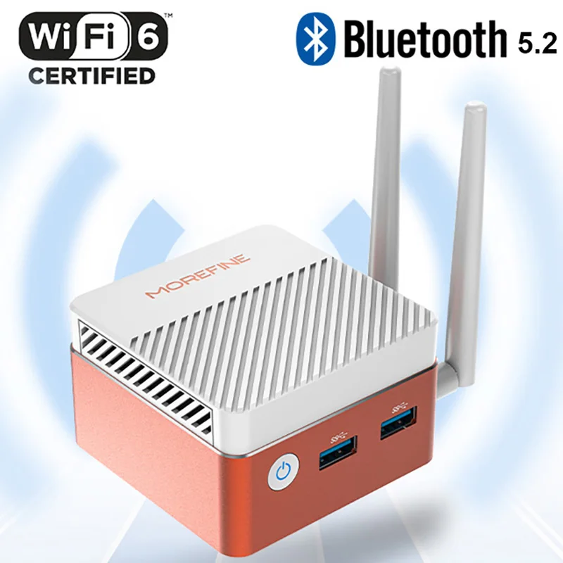 Morefine m6s mini pc wifi6 ax200 alderlake n100 tragbarer mini computer ddr5 16g 1tb spiel computer 4k 60hz minipc windows 11