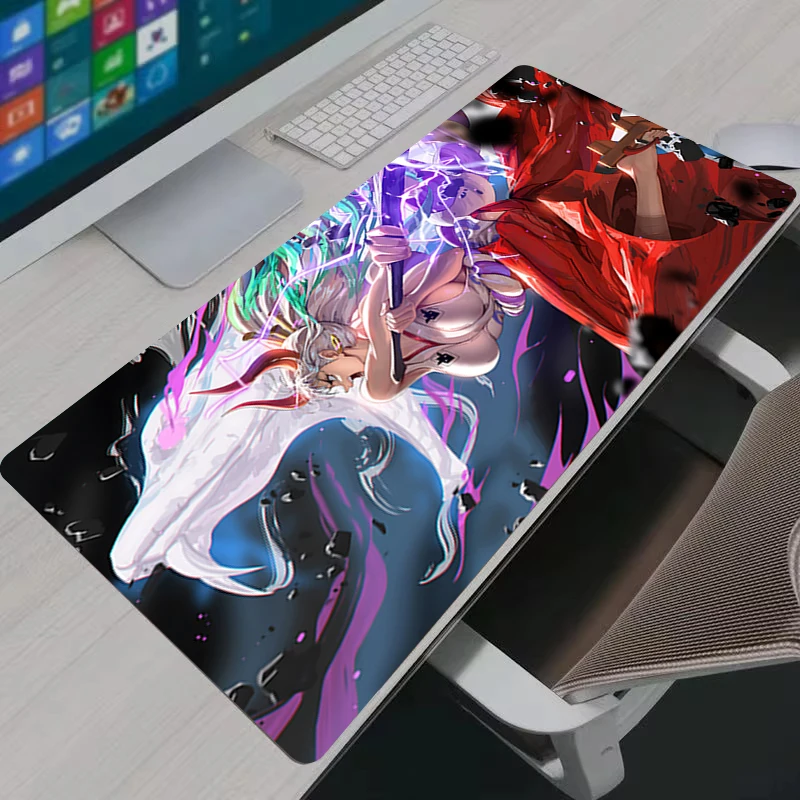 Mauspad PC Gamer One Piece Yamato Laptop Gamer Rutschfester Gummi-Computerteppich Tastatur-Schreibtischunterlage Großes Mauspad Jugendgeschenke