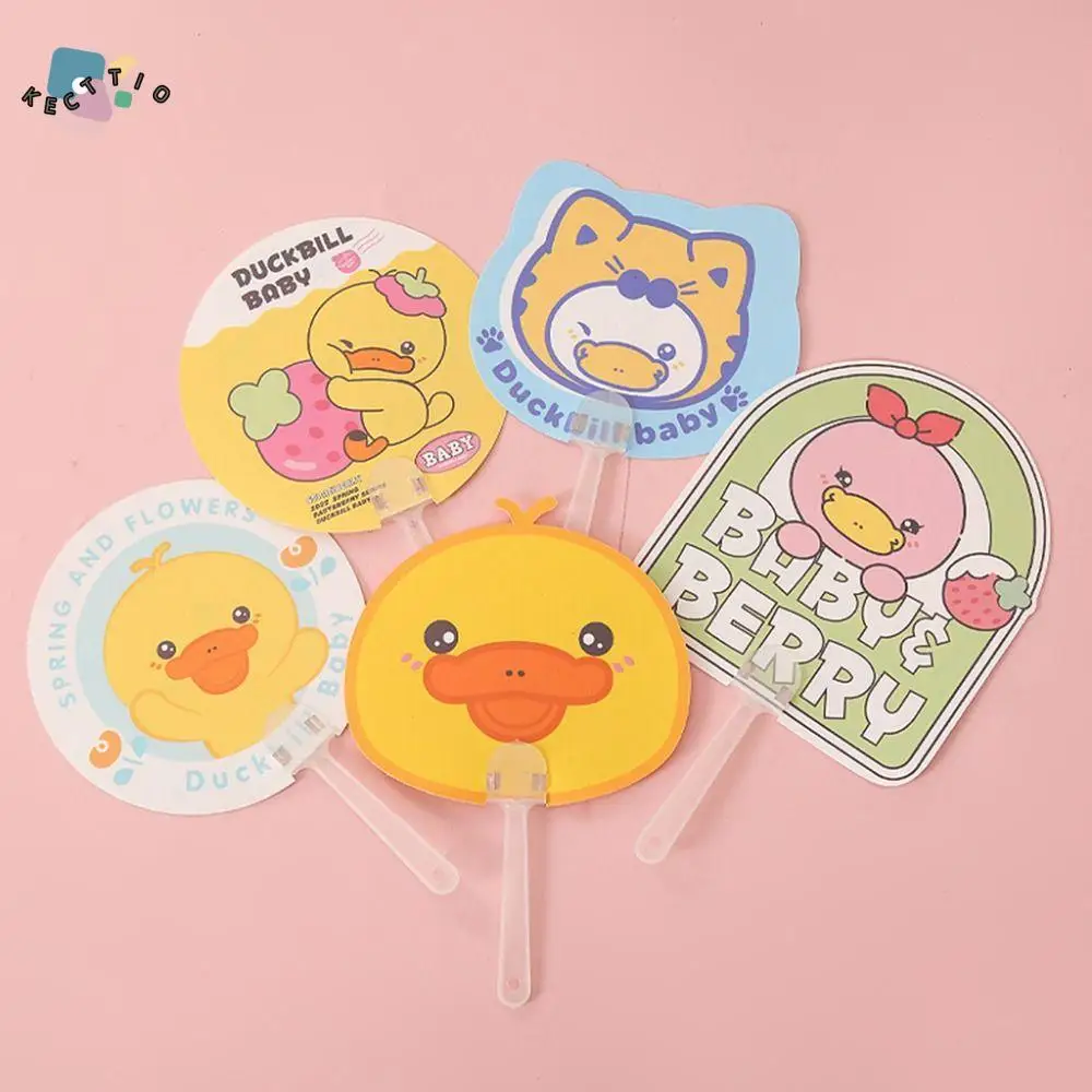 

10Pcs Fan Accessories Transparent Hand Fan Handle Portable Plastic Graffiti Fan Handle DIY Mini Kindergarten Fan Handle Fan