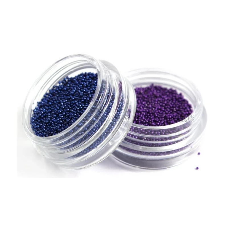 12 Colors Caviar Nail Glitter Plastic Beads Glitter Powder Manicures or Pedicures Nail Art Decoration Nail Tools