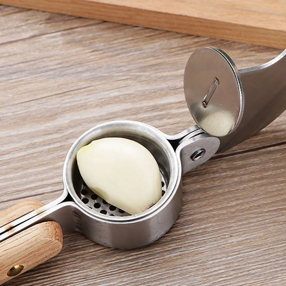 

Stainless Steel Garlic Crusher Manual Mincer Multipurpose Kitchen Gadget Practical Design Compact Lightweight Metal Garlic Press