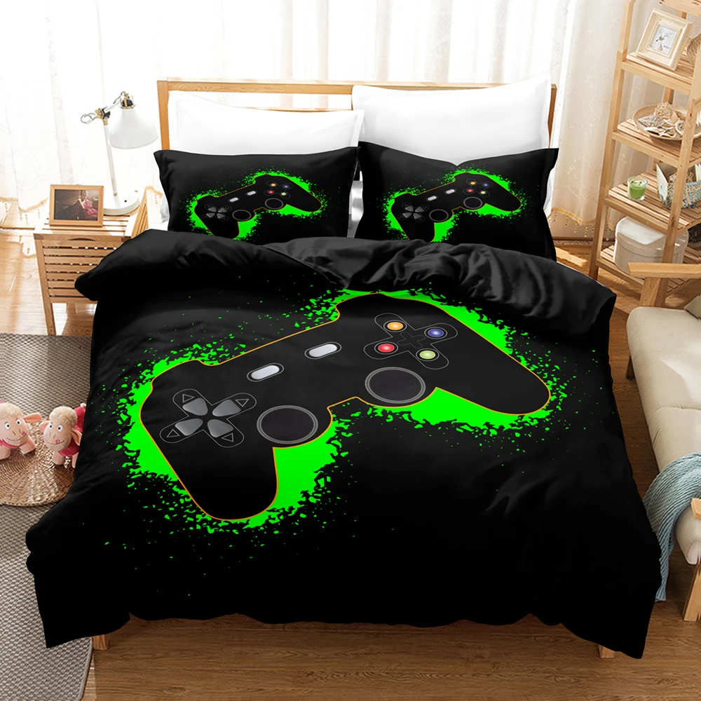 Digital Print Bedding Set Tiger Lion Cozy Brushed Polyester Duvet Cover Set King Queen Twin Single Size for Boys Birthday Gift