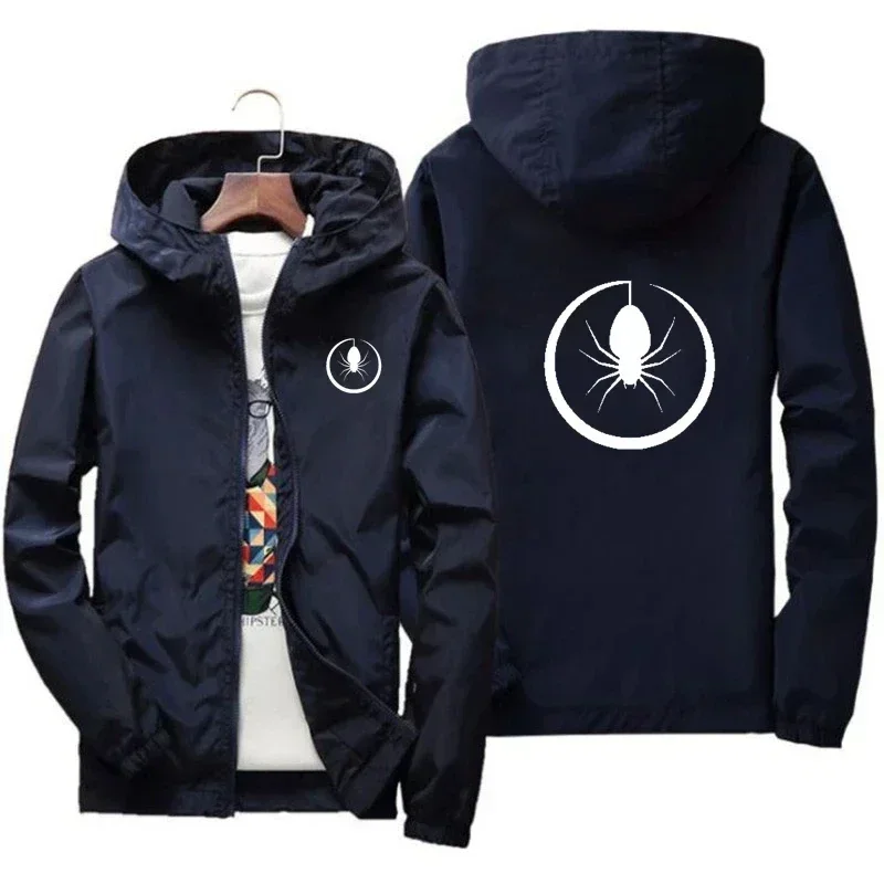 ربيع الخريف الرجال سترة مقنعين سترة واقية معطف واق من المطر الرياضة في الهواء الطلق تسلق الجبال دراجة سترة الصيد معطف مقاوم للماء 7X L #1