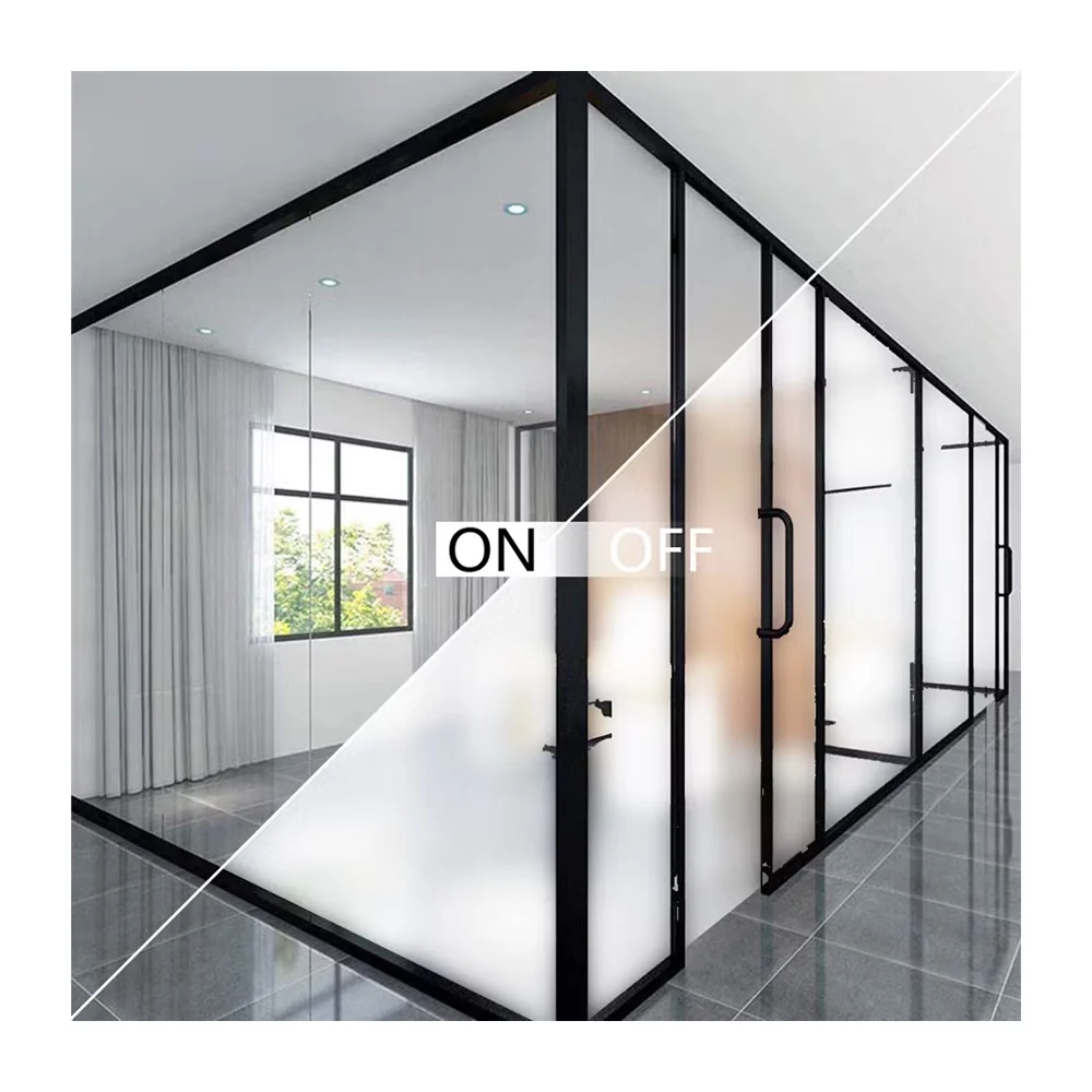AIROW Self-Adhesive Electronic Switchable PDLC Smart Film, Smart Tint Privacy Window Film for Glass