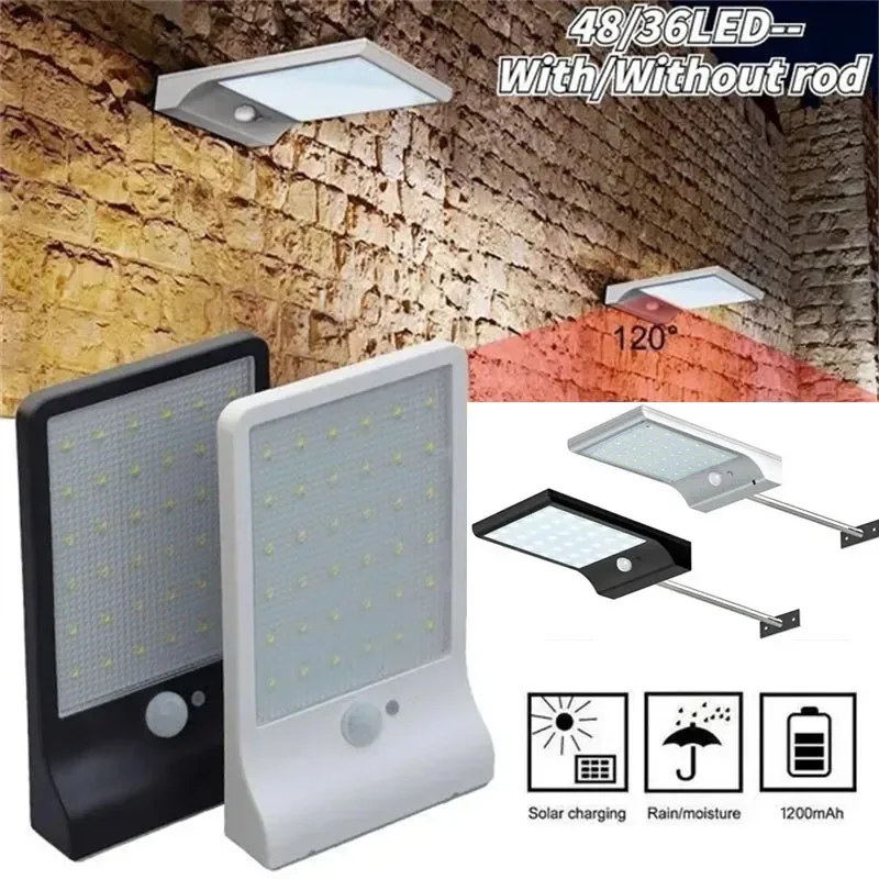 

LED Solar Power PIR Motion Sensor Garden Wall Lights Household Outdoor IP65 Waterproof Solar Lamps Courtyard Patio Decoration