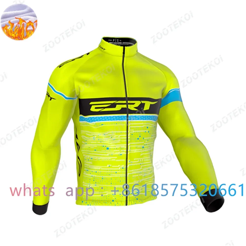 Pro Cycling Team Winter Thermal Fleece Bicycle Long Sleeve Cycling Jersey Men Clothing Outdoor Bike Clothing Ropa Ciclismo