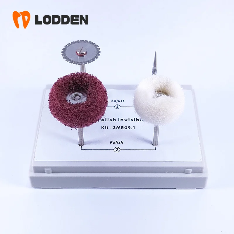 

Lodden 4pcs 3MR09.1 Kit Dental Polishing Burs Drill Adjust Tool For Invisible Braces Lab HP Burs