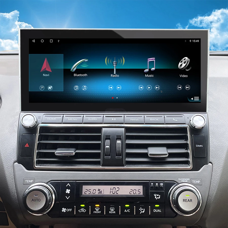 

2 Din Android Car Radio Multimedia Video Player For Toyota Land Cruiser Prado 150 2018-2023 Navigation GPS Carplay Head Unit