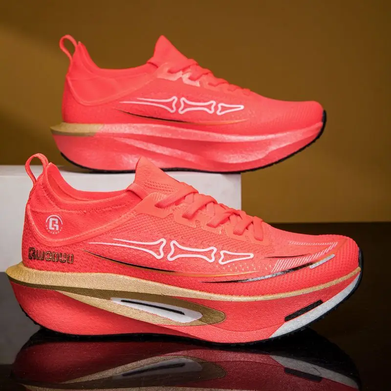 Zapatos para correr profesionales para hombre, calzado deportivo antideslizante, calzado deportivo Unisex de diseño para deportes al aire libre, calzado para caminar y trotar con placa de carbono