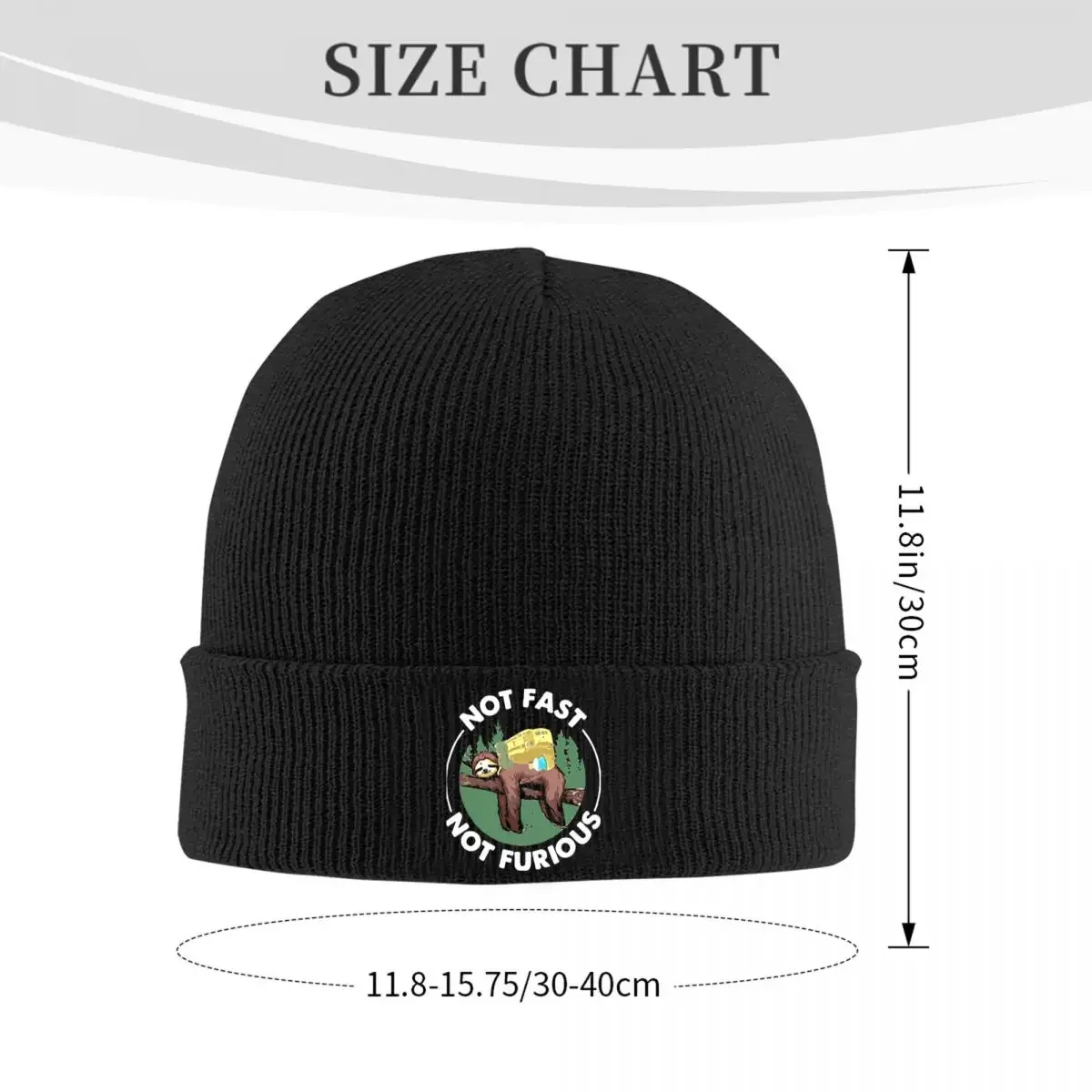 Not Fast Not Furious Sloth Camping Hat Autumn Winter Skullies Beanies Fashion Cap Men Women Knitted Hat