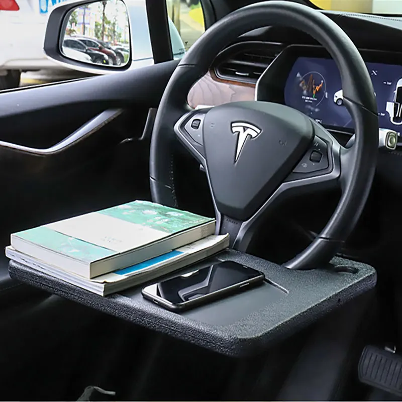 Table Desk For Tesla Model 3 Y X S Car Steering Wheel Laptop Tray Food Desk Portable Office Table for Tesla Model3 ModelY