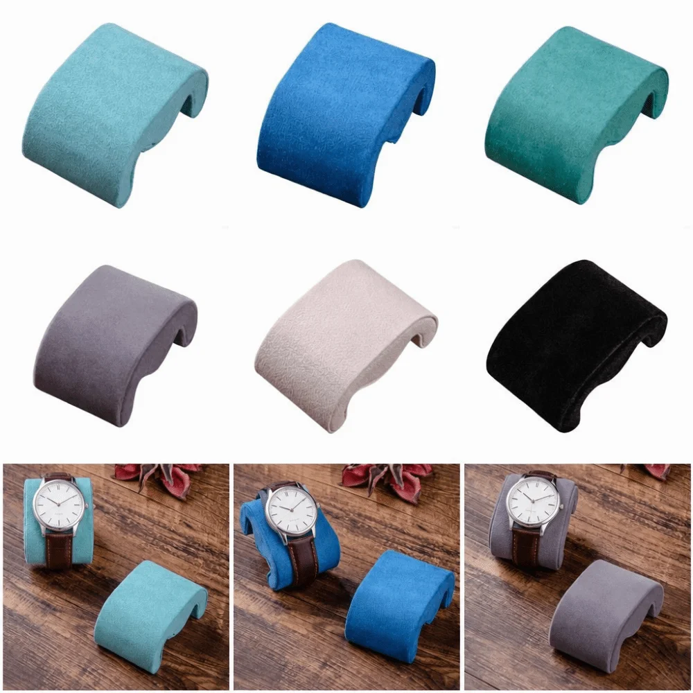 Soft Suede Velvet Watches Storage Pillow Display Fixed Fixed Pillows Multi Functional Wristwatch Cushion Bracelet