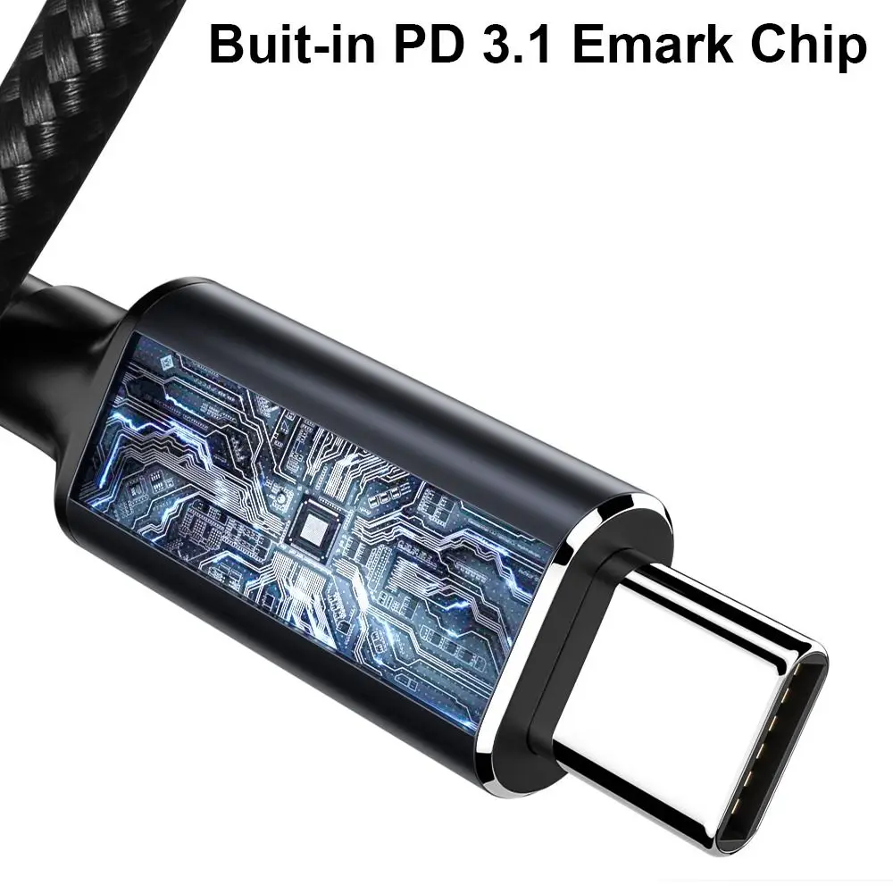USB نوع C إلى كابل تيار مستمر ، رقاقة Emark ، سلك امدادات الطاقة ، كمبيوتر محمول ، نماذج متعددة ، HP ، Dell ، Asus ، 180 سنتيمتر ، 20 فولت ، 7A ، 5.5x2.5mm
