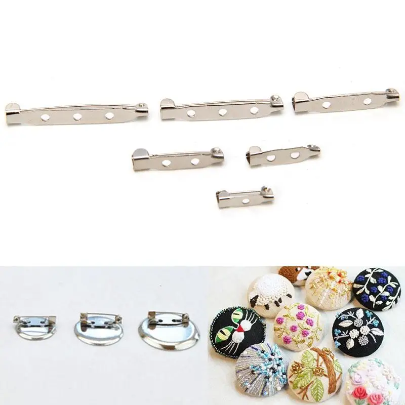 Kxra 50pcsブローチクリップベースピンアクセサリージュエリー装飾的な味方15〜40mm