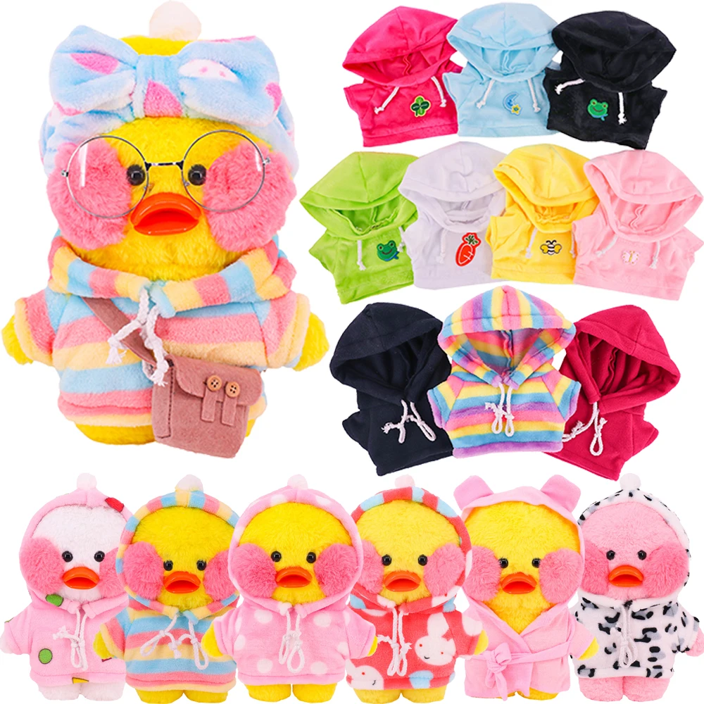 Kawaii Lalafanfan Clothes 30 Cm Yellow Duck Clothes Plush Toy Free Shipping Children\'s Gift Cartoon