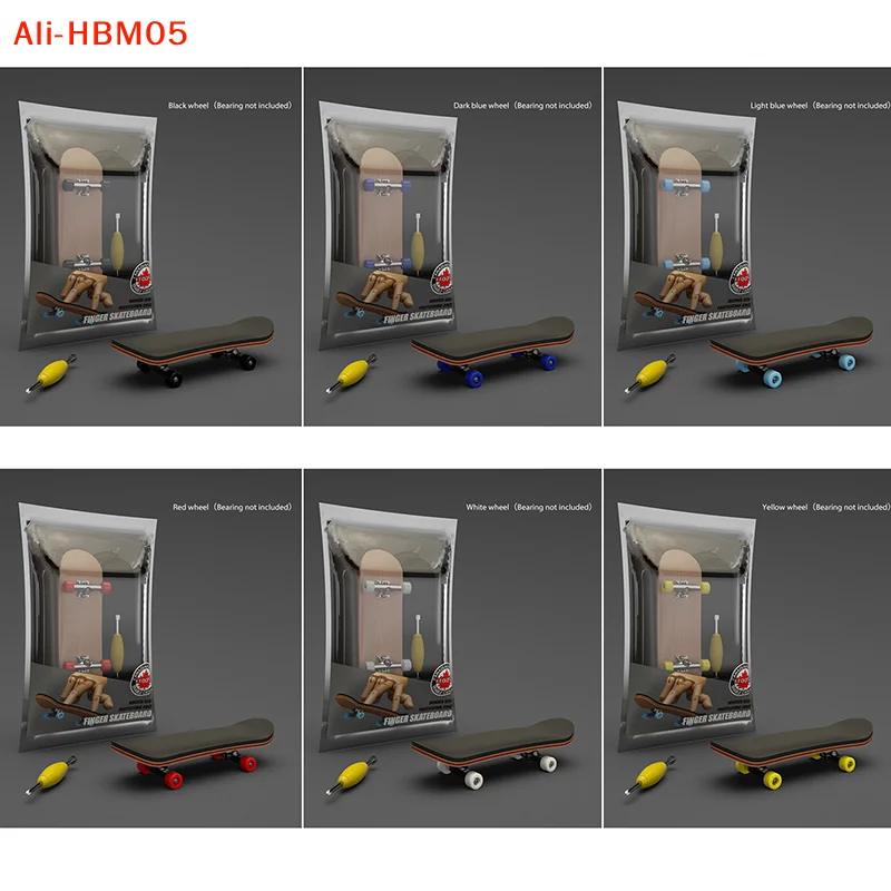 (HB05)Finger SkateBoard Wooden Fingerboard Toy Professional Stents Finger Skate Set - view 6