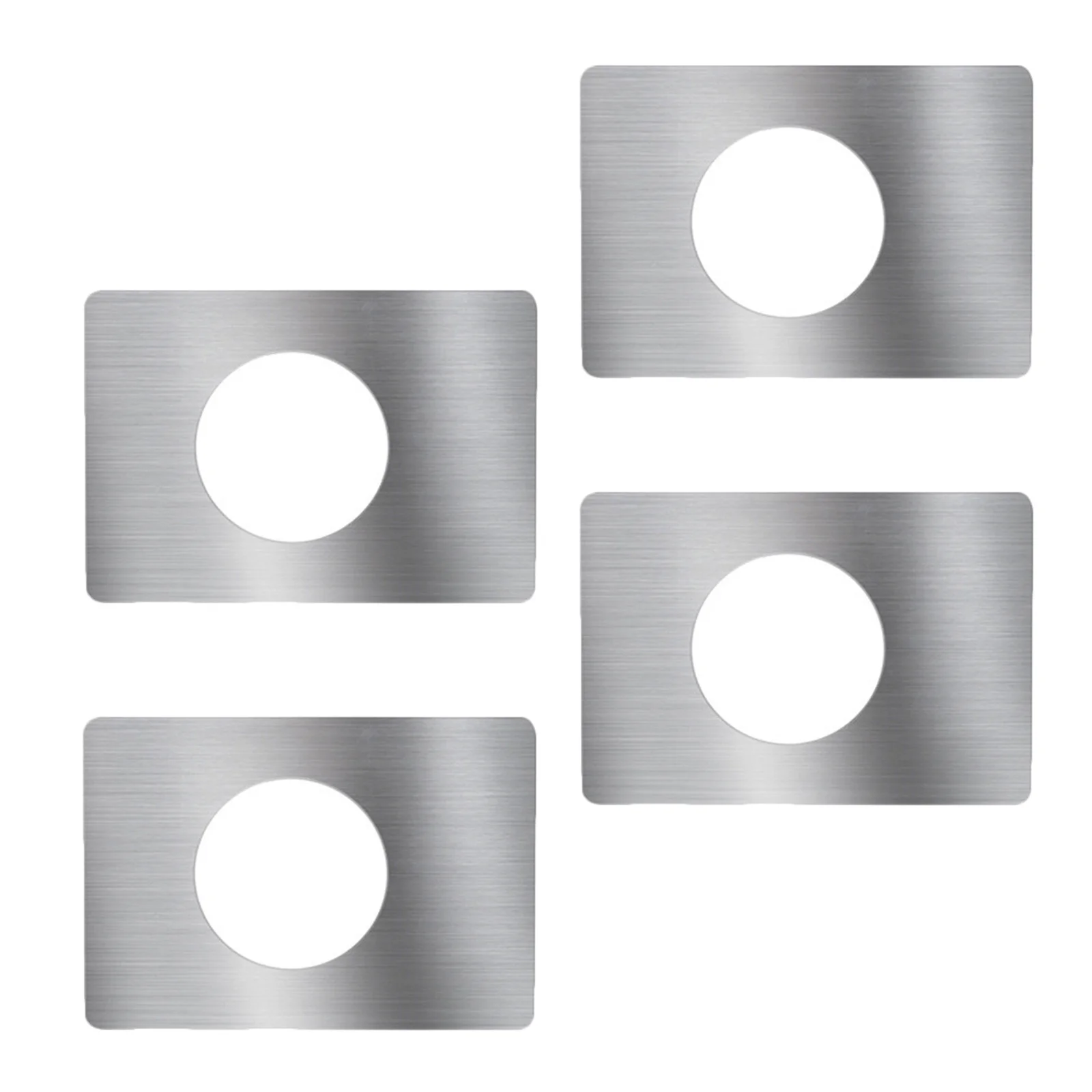 

4pcs Ball Lock Repair Stainless Steel Reinforcement Kit Hole Filler For Front Door Deadbolt Cover Plate Strike Plate Door Knob