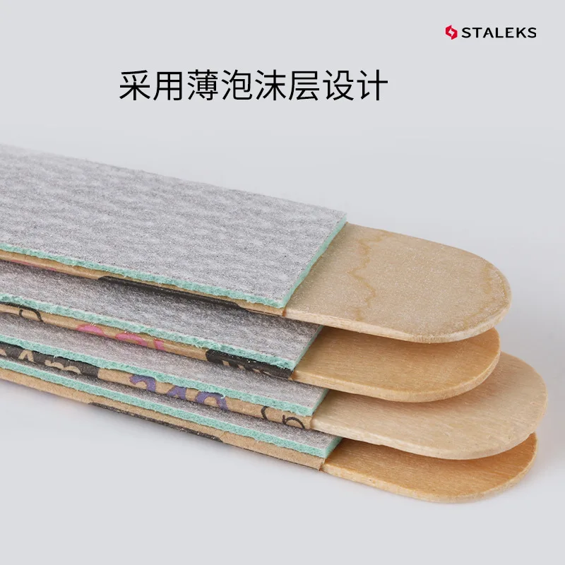 STALEKS Disposable Nail Sponge Polishing Bar Wood Plate Manicure Polishing Frosted Strip Buffing Sanding Nail File Makeup Tools