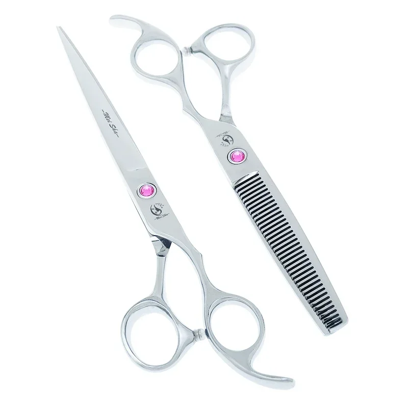 6.5/7/7.5/8 inch Dogs Scissors Japanese Steel Professional Pet Grooming Thinning Shears Animals Haircut Cutting Scissors B0066A