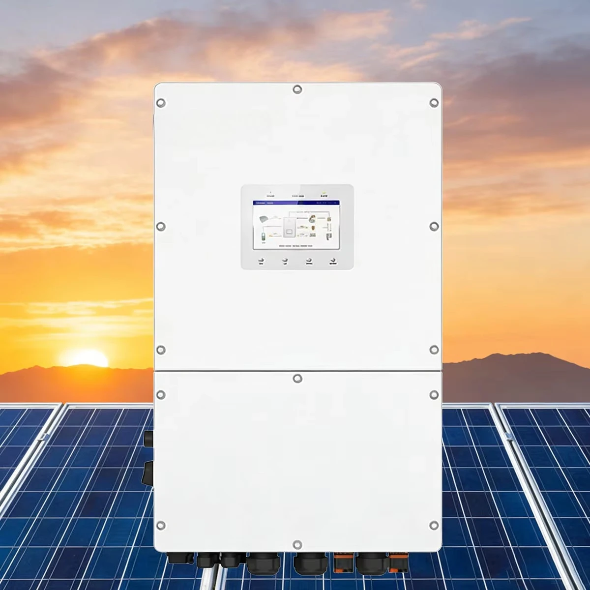 Solis S6-EH3P Hybrid Inverter 30-60kW Three Phase Solar Energy for On/Off Grid Systems with Li-ion Battery and 98.6% Efficiency