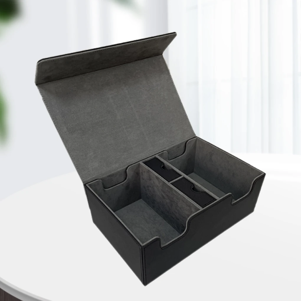 @ # صندوق بطاقات لسطح الألعاب من جلد البولي يوريثان، حقيبة تخزين ذات سعة كبيرة، حامل تنظيم، هدايا للبالغين باللون الأسود والأحمر