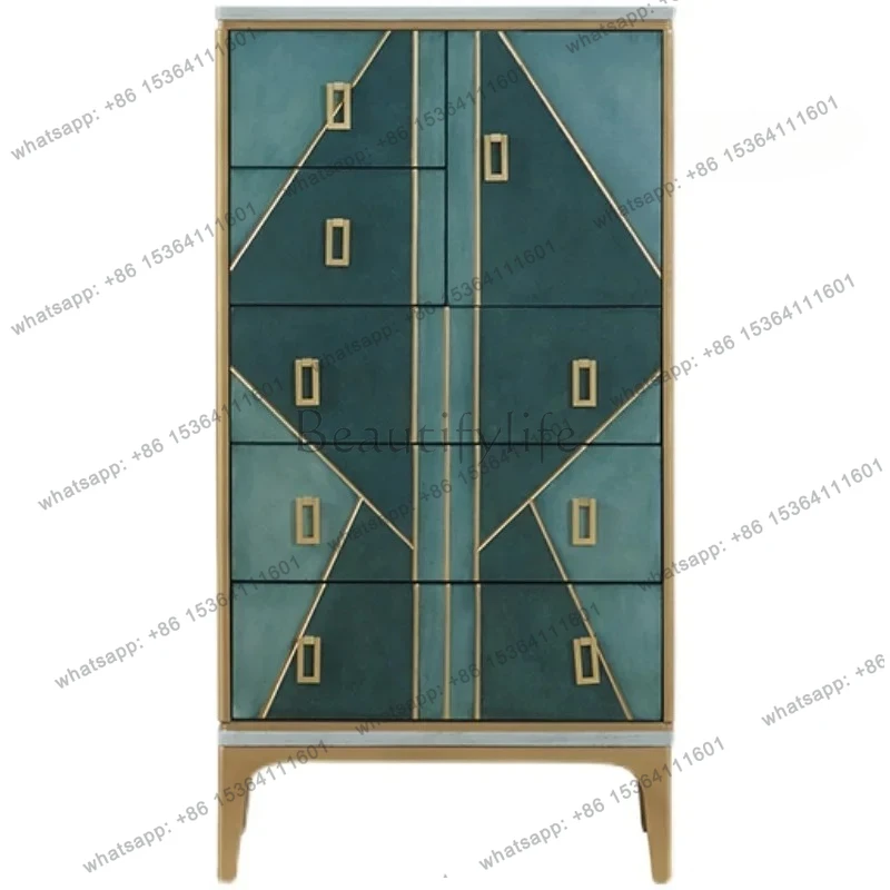 

American five-bucket side cabinet creative household simple wall decorative cabinet