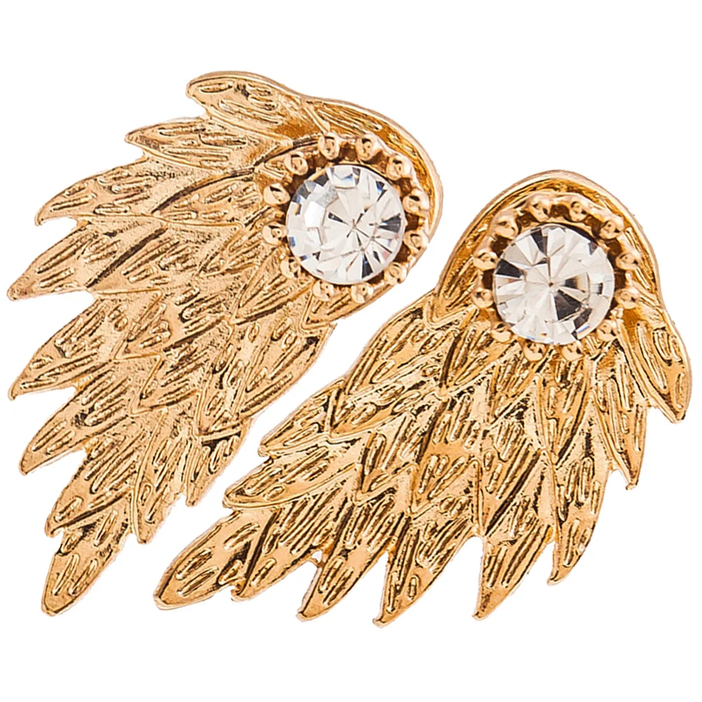 

Angel Wing Earrings Rhinestone Design Lightweight Fashion Accessories for Women Valentine Gifts Stud Ear Pendants