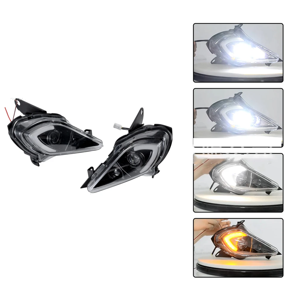 ATV DRL Headlights For Yamaha Raptor 700 350 250 YFZ 450R 450X Wolverine 450 350 Headlight Trim 5TG-84166-01-0