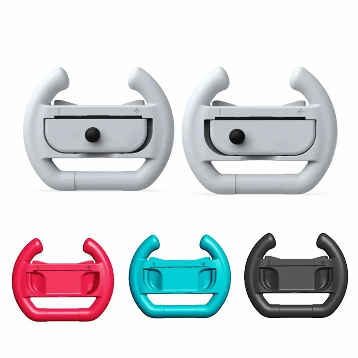 NEW 2 PCS Gaming Racing Steering Wheel Grip for Switch Controller Grip Racing Wheels Gamepad Accessories White