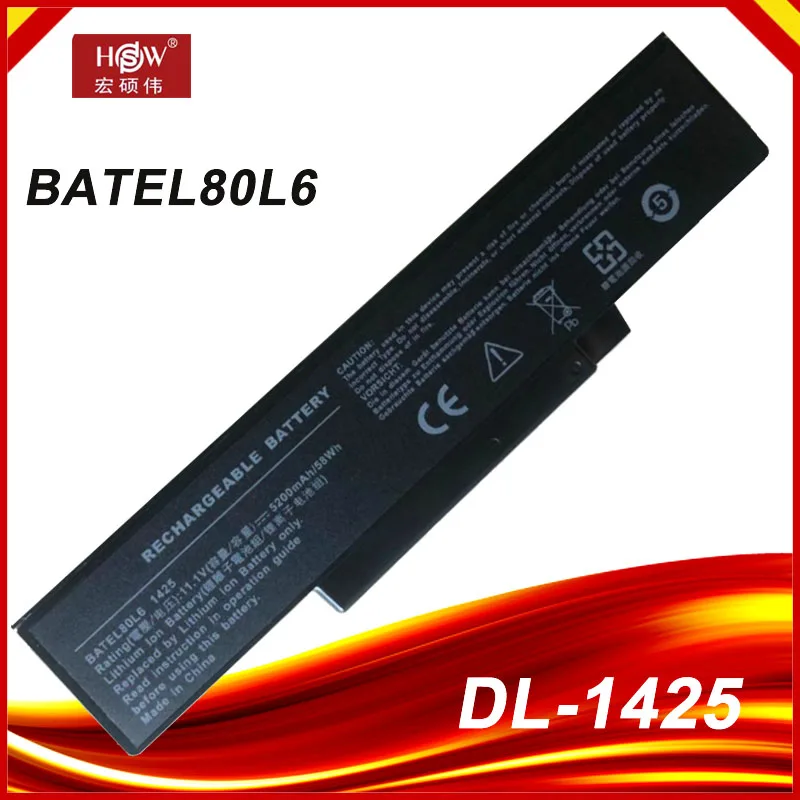 Notebook Battery For Dell Inspiron 1425 1427 1428 Series BATEL80L6 BATEL80L9 BATFL91L6 BATFT10L61 bateria